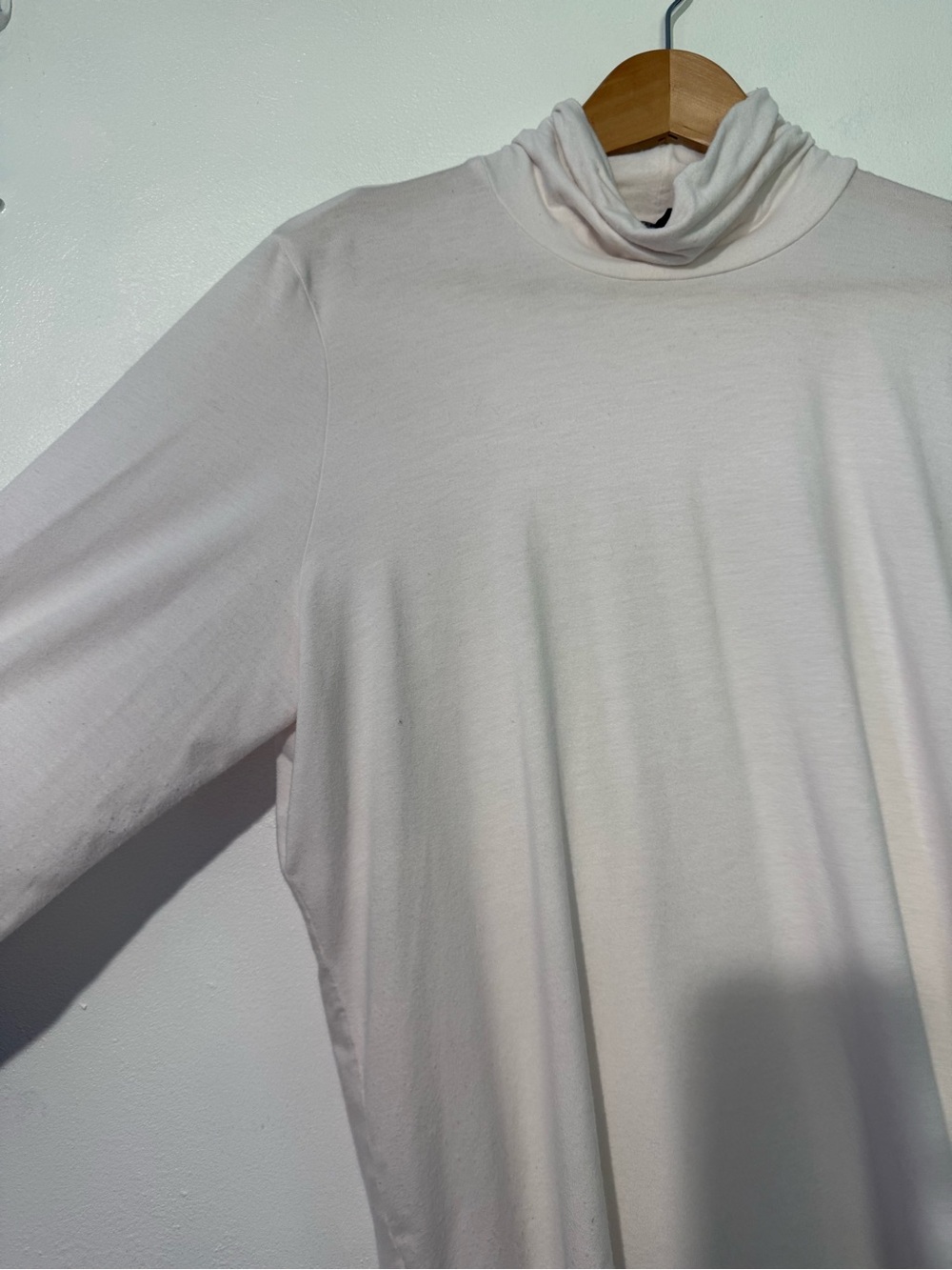 Eileen Fisher Light Pink Long Sleeve Turtleneck Tee - Picture 4 of 7